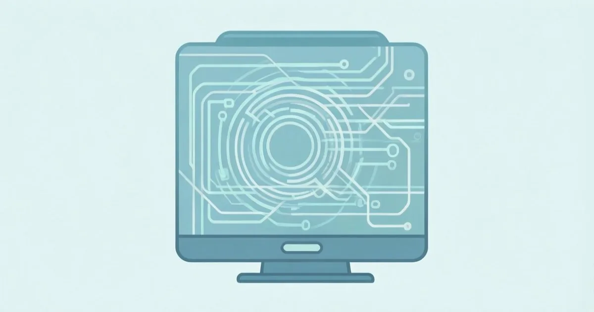 an invisible watermark pattern woven into abstract text lines, clean flat illustration, no text or logos