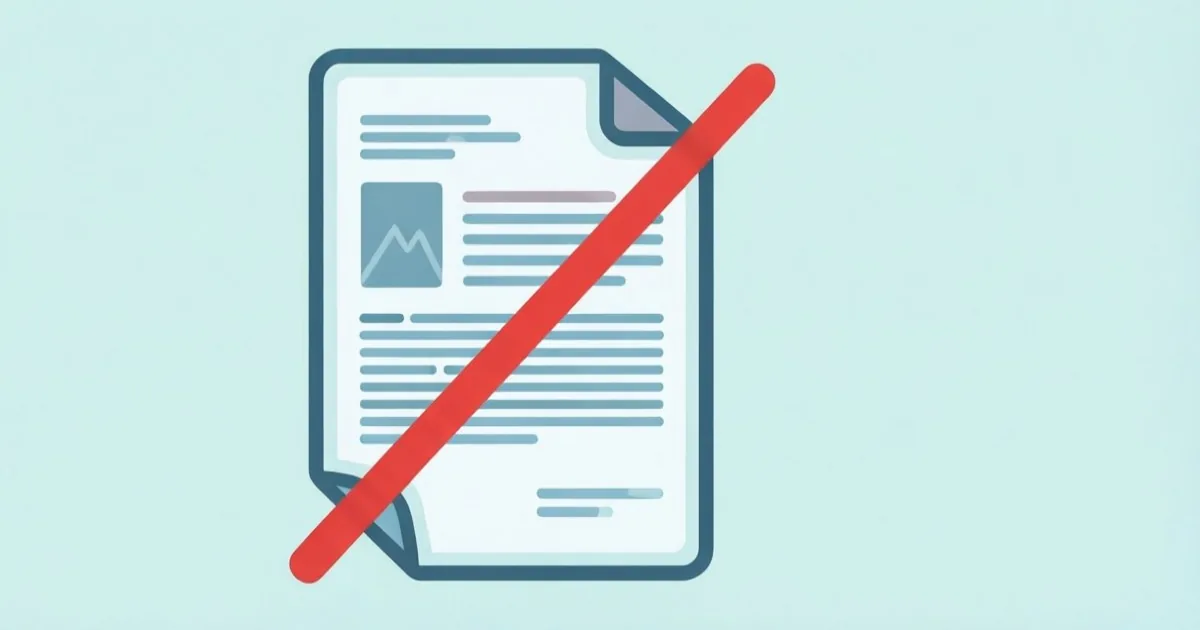 「確定」と書かれた書類に赤ペンで訂正線が引かれているイメージ、フラットなイラスト
