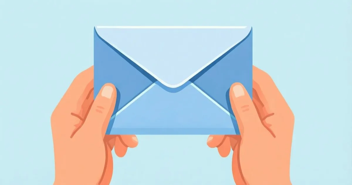 an elderly person holding a registered mail envelope from a government pension office, clean flat illustration, no text or logos