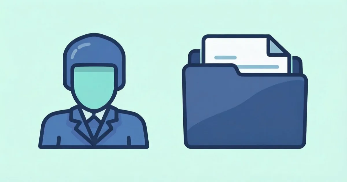 an installer application icon with a suspicious file lurking in the same folder, clean flat illustration, no text or logos
