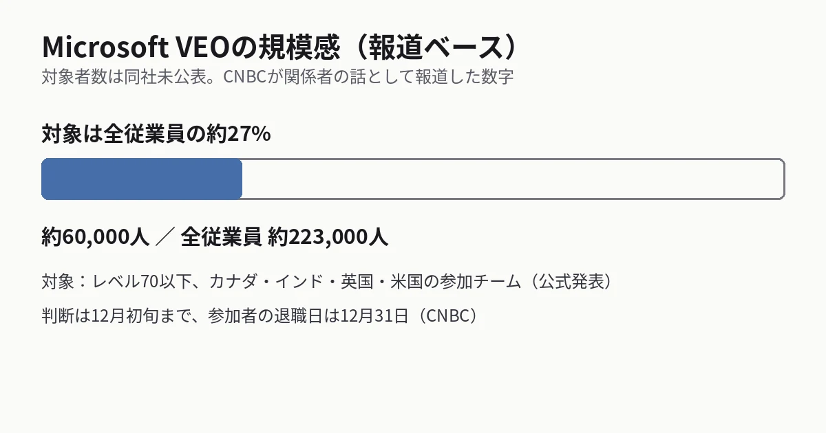 Microsoft VEOの規模感（報道ベース）